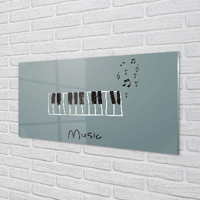 Glas panel Piano noter