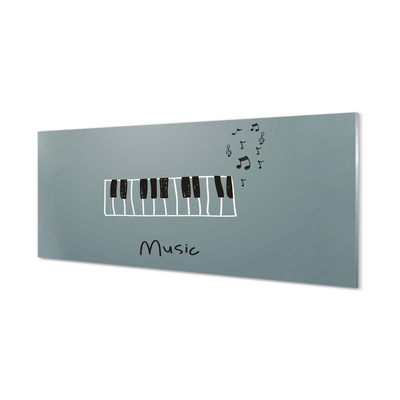 Glas panel Piano noter