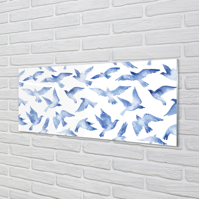 Glas panel Målade fåglar