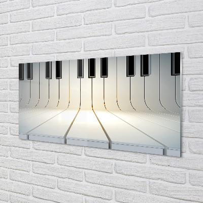 Glas panel Pianotangenter