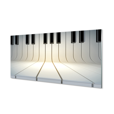 Glas panel Pianotangenter