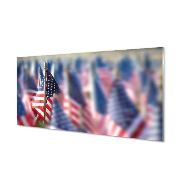 Glas panel USA flagga