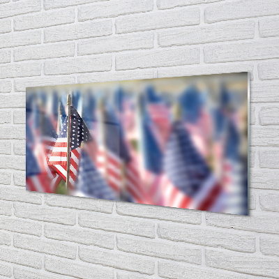 Glas panel USA flagga