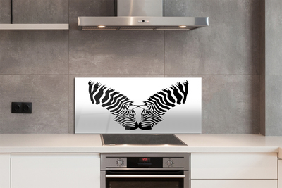 Glas panel Spegelbild av en zebra