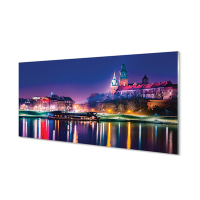 Glas panel Krakow City nattflod