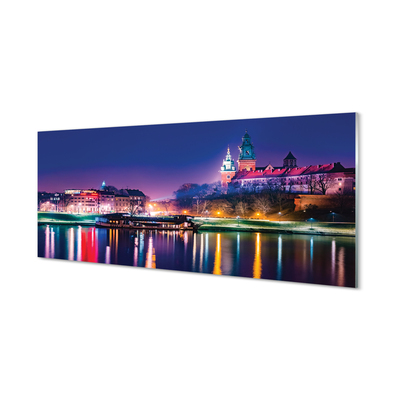 Glas panel Krakow City nattflod