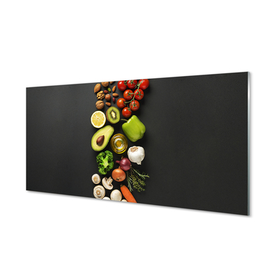 Glas panel Citron avokado morot