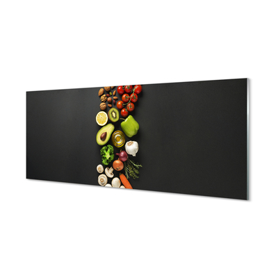 Glas panel Citron avokado morot