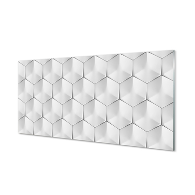 Glas panel 3d hexagoner