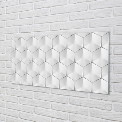 Glas panel 3d hexagoner