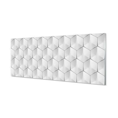 Glas panel 3d hexagoner