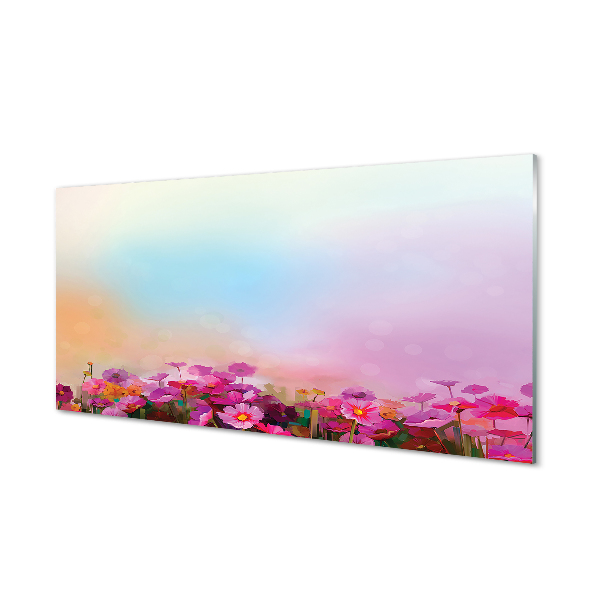 Glas panel Himlens blommor