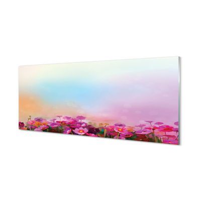 Glas panel Himlens blommor