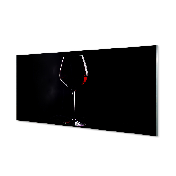 Glas panel Svart bakgrundsglas med vin