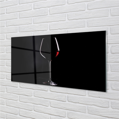 Glas panel Svart bakgrundsglas med vin