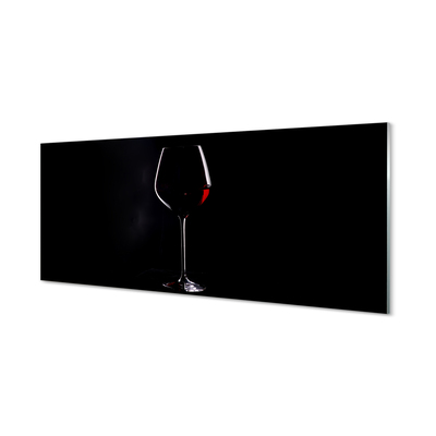 Glas panel Svart bakgrundsglas med vin