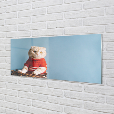 Glas panel Sittande katt