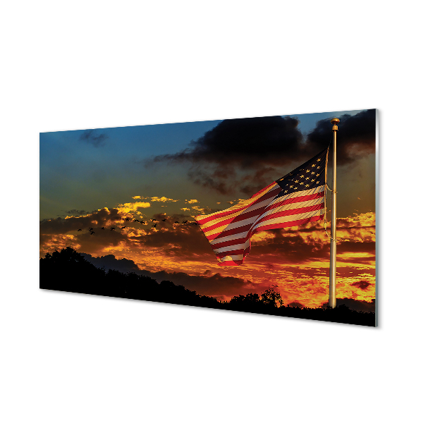 Glas panel USA:s flagga