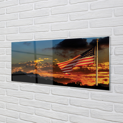 Glas panel USA:s flagga