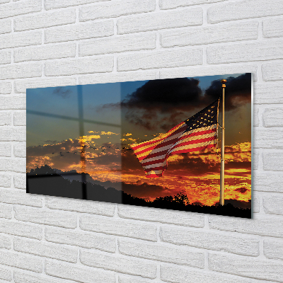 Glas panel USA:s flagga