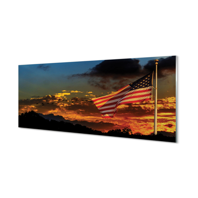 Glas panel USA:s flagga