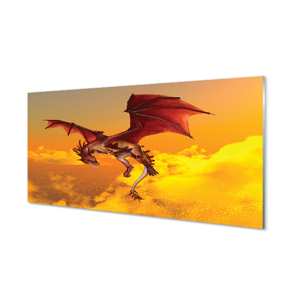 Glas panel Moln drake himmel