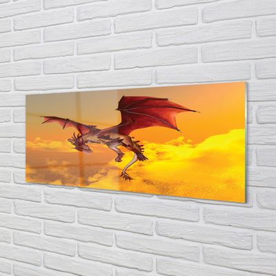 Glas panel Moln drake himmel