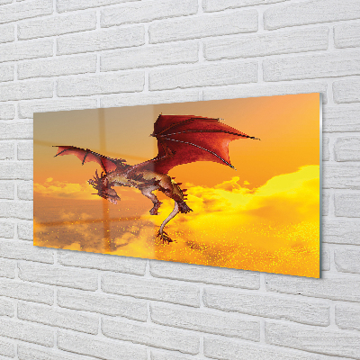 Glas panel Moln drake himmel