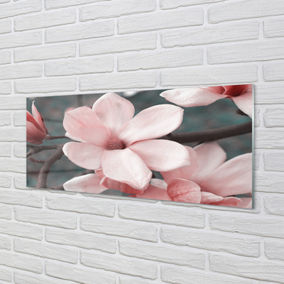 Glas panel Rosa blommor