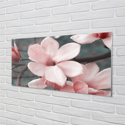 Glas panel Rosa blommor