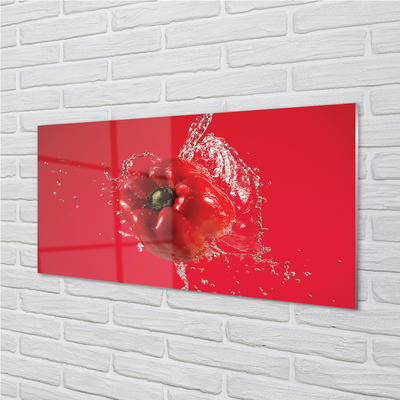 Glas panel Peppar vatten