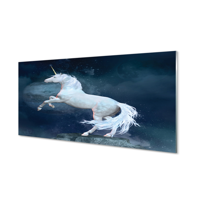 Glas panel Unicorn planet himmel