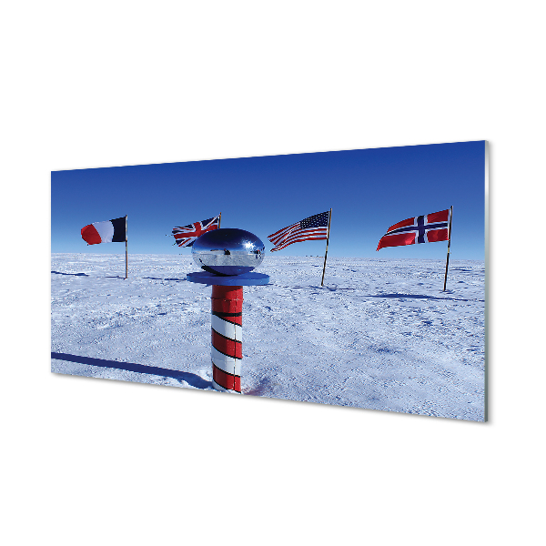 Glas panel Brasilien flagga