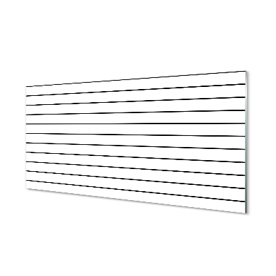 Glas panel Svarta linjer
