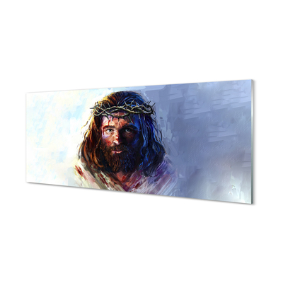 Glas panel Bild av Jesus