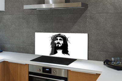 Glas panel Jesus illustration