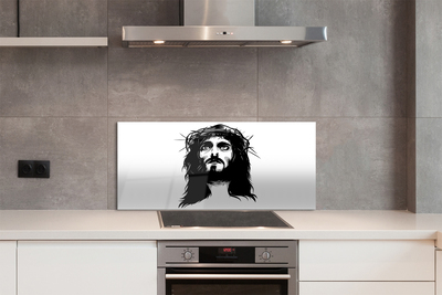 Glas panel Jesus illustration