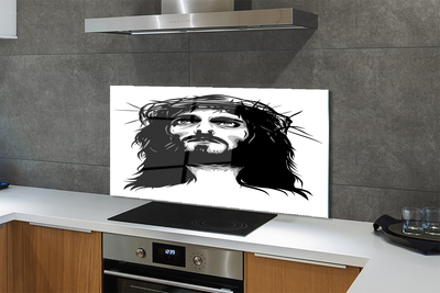 Glas panel Jesus illustration