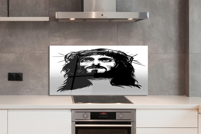 Glas panel Jesus illustration