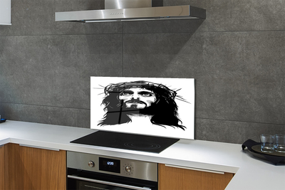 Glas panel Jesus illustration