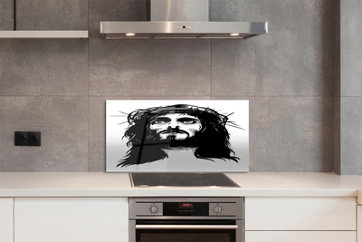 Glas panel Jesus illustration