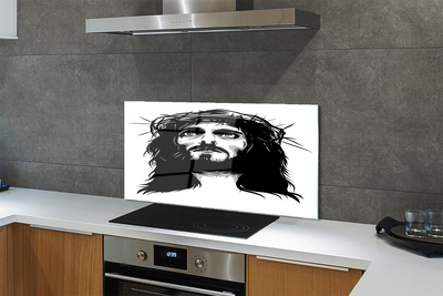 Glas panel Jesus illustration