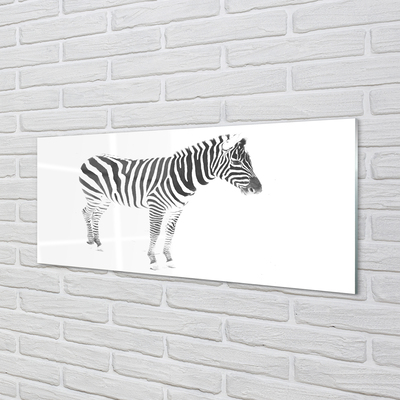 Glas panel Målad zebra