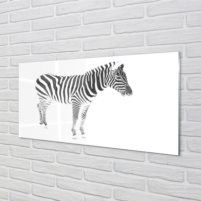 Glas panel Målad zebra