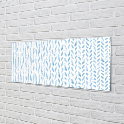 Glas panel Blå fiskbensränder