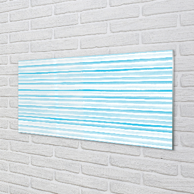 Glas panel Blå ränder