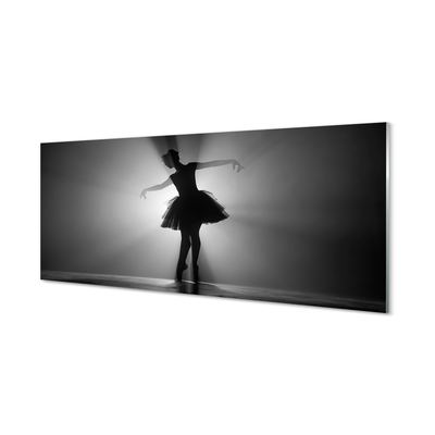 Glas panel Ballerina grå bakgrund