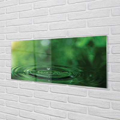 Glas panel Vattendroppe makro