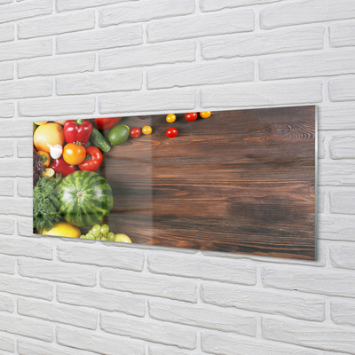 Glas panel Vattenmelon tomater dill