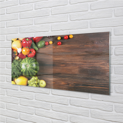 Glas panel Vattenmelon tomater dill